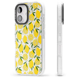 iPhone 16 Pro Max Bright Lemon Fruity Pattern Black Impact Phone Case