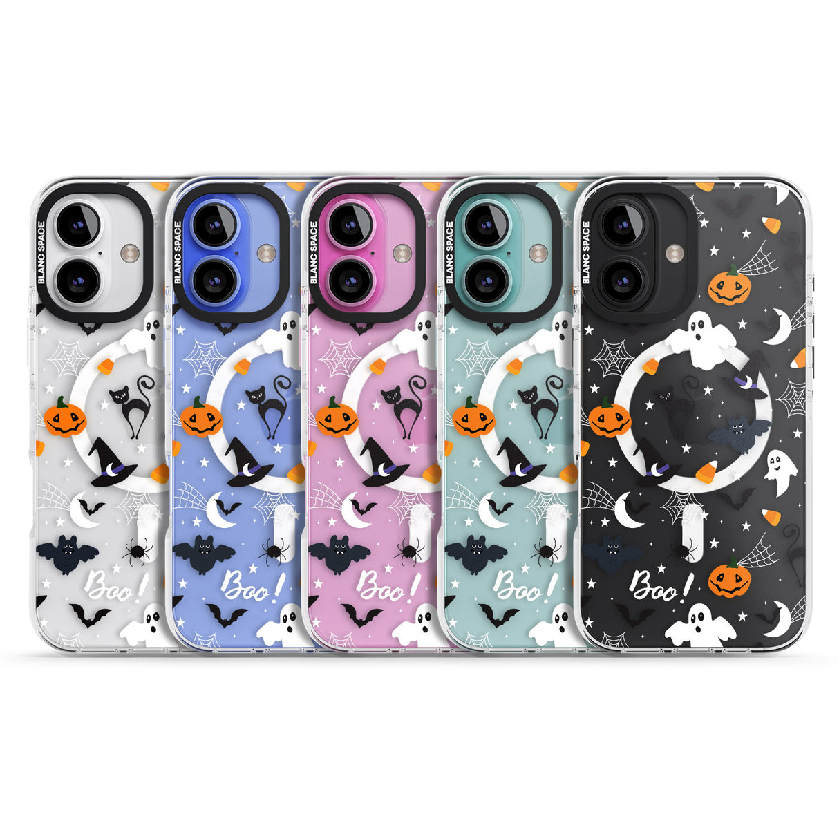 iPhone 16 Pro Max Halloween Mix Pattern Black Impact Phone Case