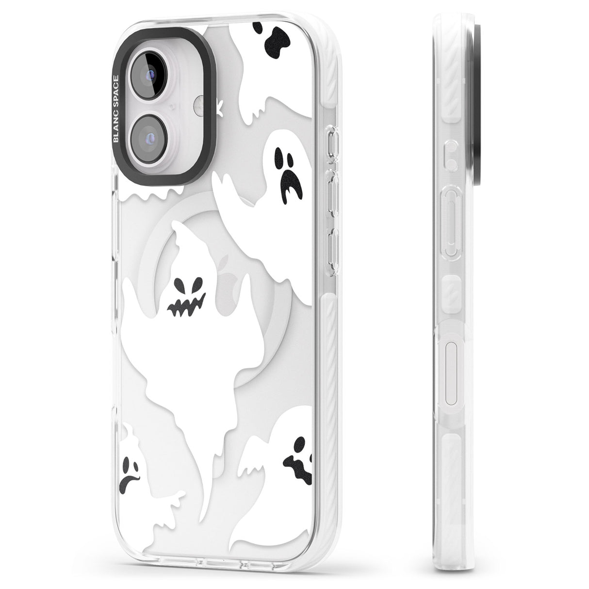 iPhone 16 Pro Max Ghost Pattern Black Impact Phone Case