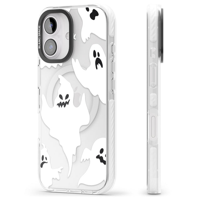 iPhone 16 Pro Max Ghost Pattern Black Impact Phone Case