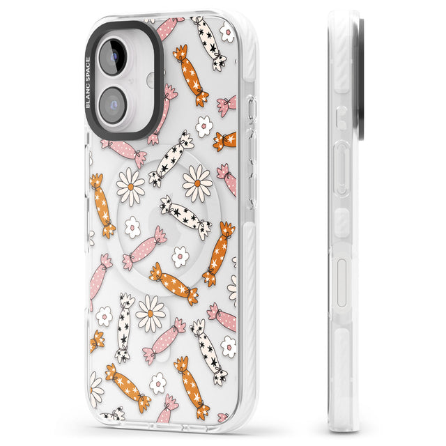 Floral Candy Impact Magsafe Phone Case for iPhone 16, iPhone 16 Plus