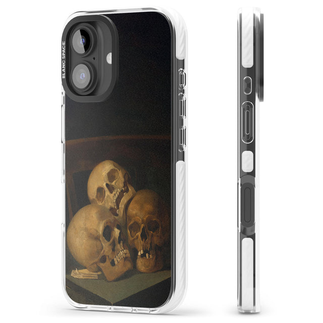 Still Life of Three Skulls Impact Magsafe Phone Case for iPhone 16, iPhone 16 Plus