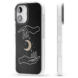 iPhone 16 Pro Max Hands Surrounding Moon Black Impact Phone Case