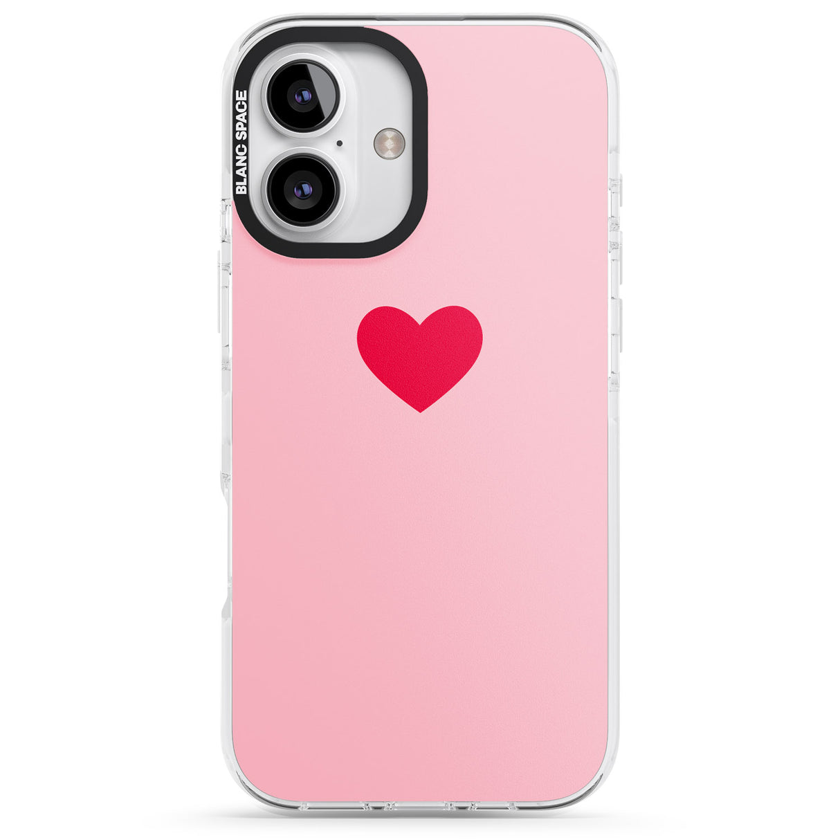 iPhone 16 Pro Max Single Heart Red & Pink Black Impact Phone Case