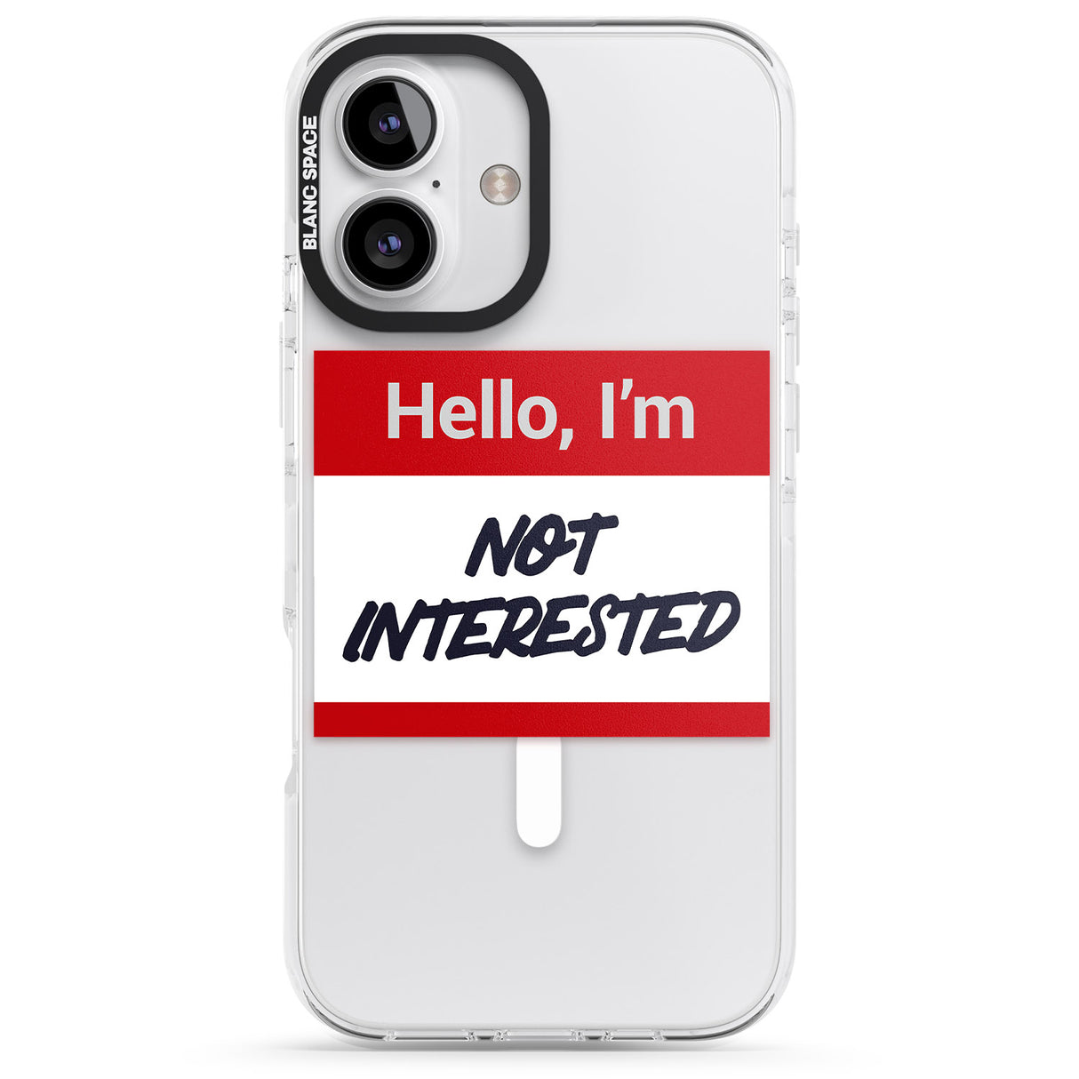 Funny Hello Name Tag Not Interested