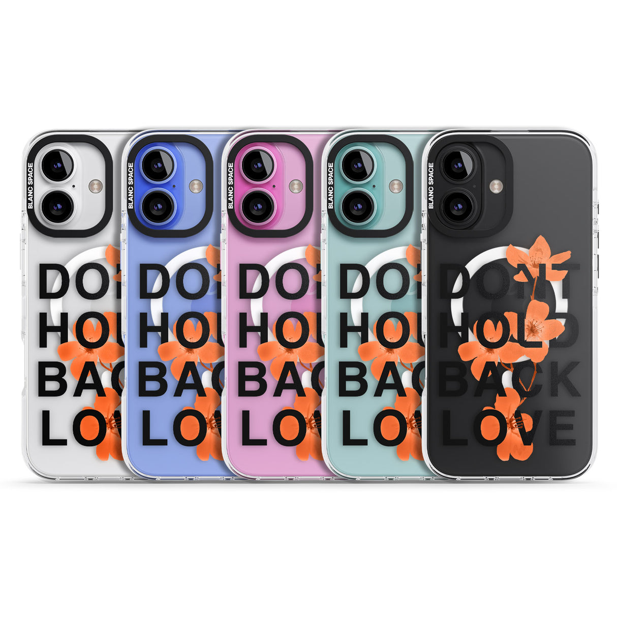 iPhone 16 Pro Max Don't Hold Back Love - Orange & Black Black Impact Phone Case