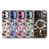 iPhone 16 Pro Max Horse Pattern Black Impact Phone Case