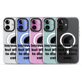 Introverted But Willing To Discuss Cats Impact Magsafe Phone Case for iPhone 16, iPhone 16 Plus