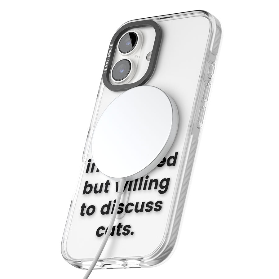 Introverted But Willing To Discuss Cats Impact Magsafe Phone Case for iPhone 16, iPhone 16 Plus