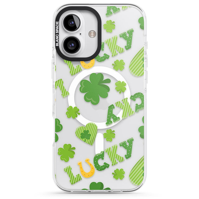 iPhone 16 Pro Max Lucky Irish Clover Black Impact Phone Case