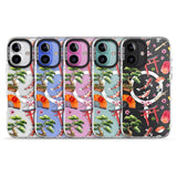 iPhone 16 Pro Max Mixed Japanese Watercolour Pattern Black Impact Phone Case