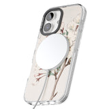 iPhone 16 Pro Max Vintage Japanese Illustrations Cherry Blossoms Black Impact Phone Case