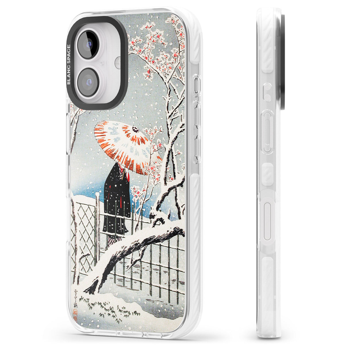 iPhone 16 Pro Max Plum Tree in Snow by Hiroaki Takahashi Black Impact Phone Case + Magsafe