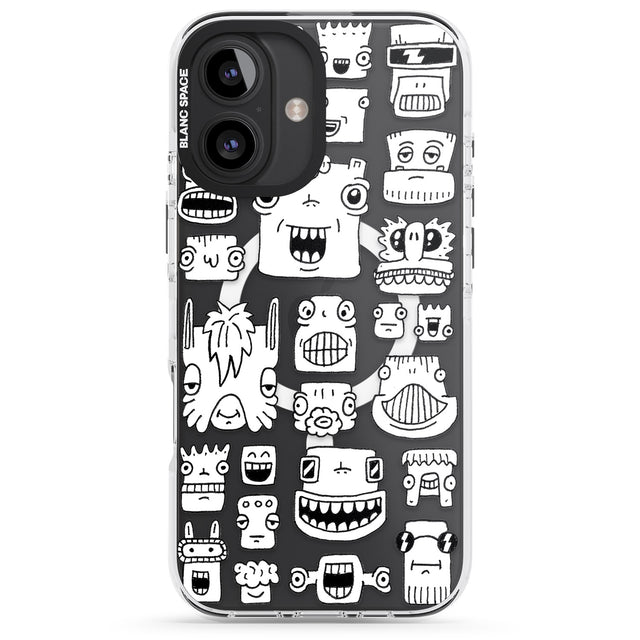 iPhone 16 Pro Max Burst Heads Black Impact Phone Case