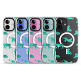 iPhone 16 Pro Max Turquoise Tiger Jungle Cat Pattern Black Impact Phone Case