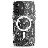 iPhone 16 Pro Max Black Tribal Palms Black Impact Phone Case