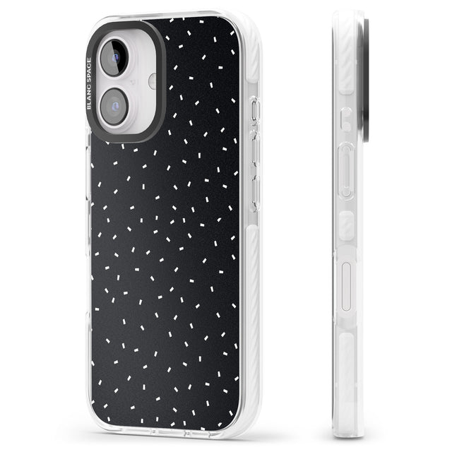 iPhone 16 Pro Max Confetti (Black) Black Impact Phone Case