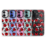 iPhone 16 Pro Max Ladybug Pattern Black Impact Phone Case