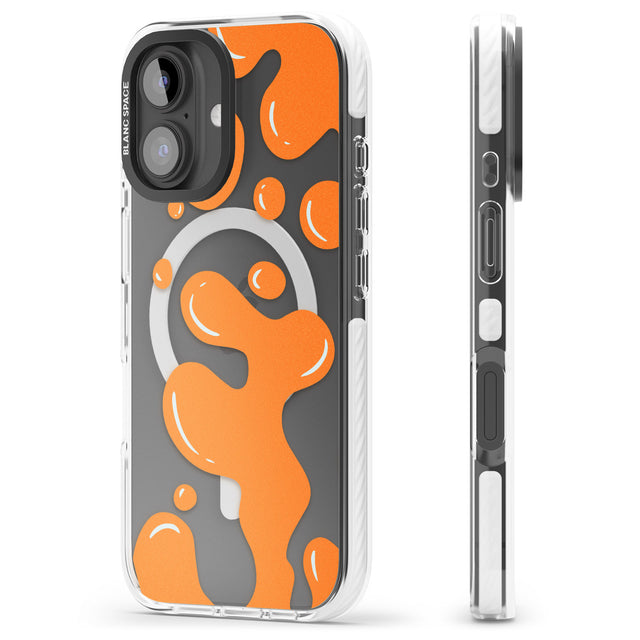 iPhone 16 Pro Max Orange Lava Lamp Black Impact Phone Case