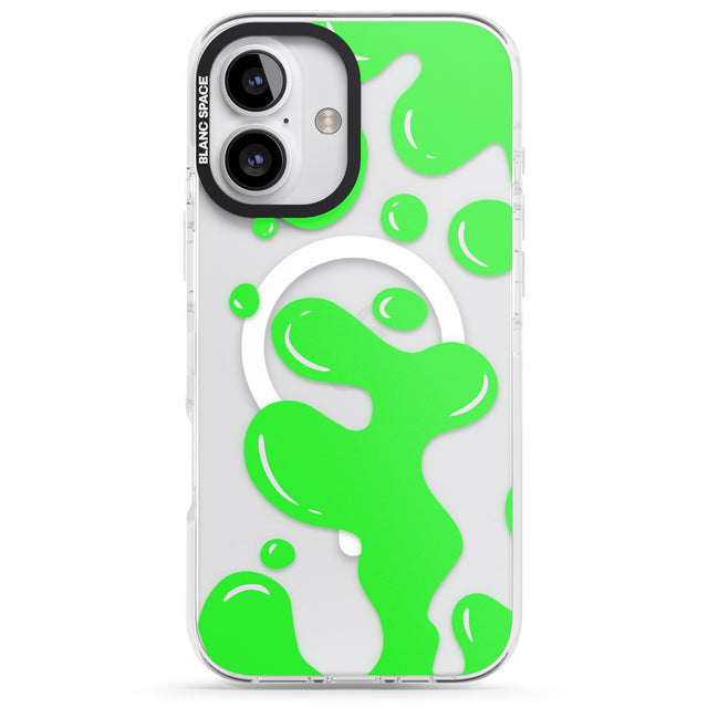 iPhone 16 Pro Max Green Lava Lamp Black Impact Phone Case