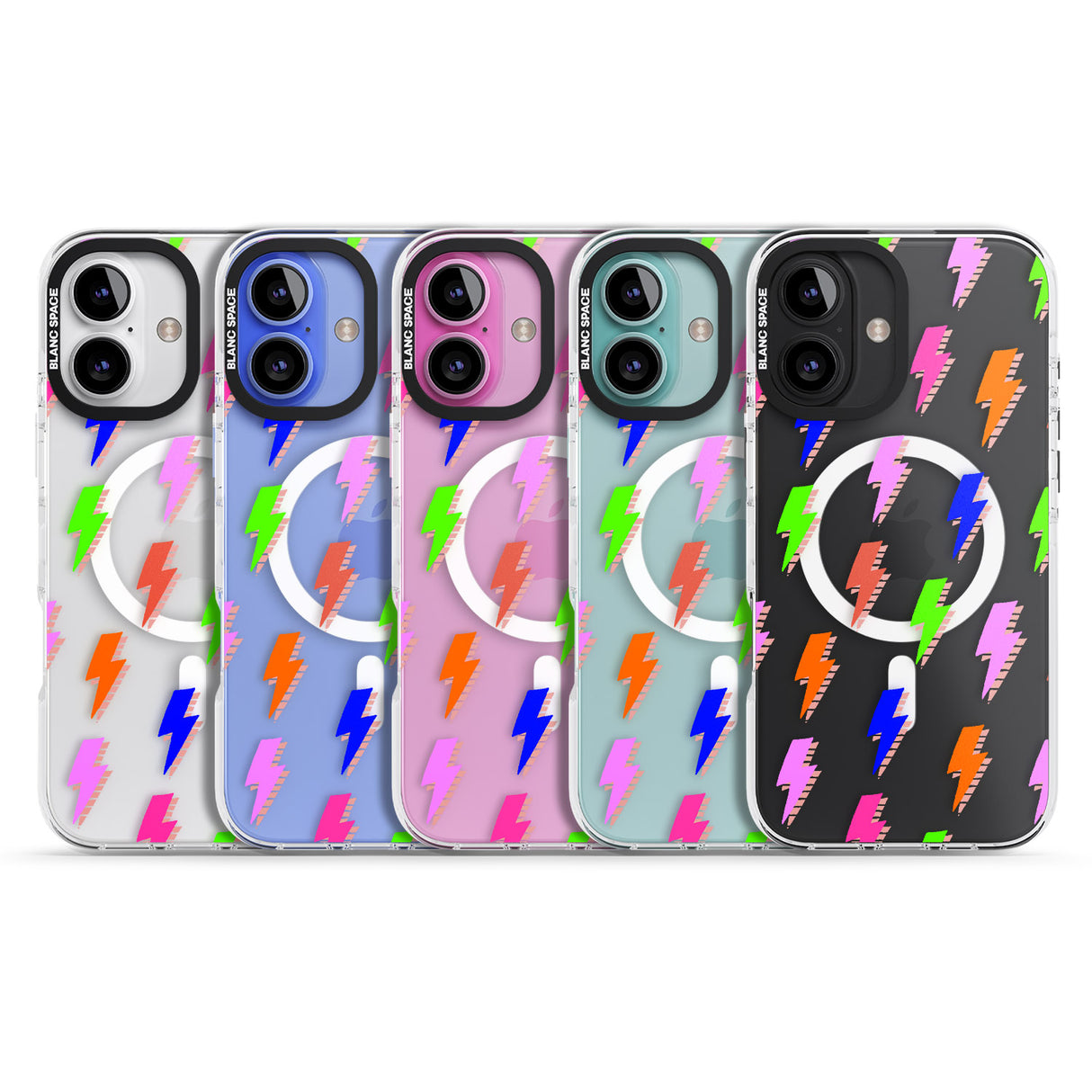 iPhone 16 Pro Max Rainbow Pop Lightning Black Impact Phone Case