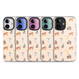 iPhone 16 Pro Max Cute Cat Pattern Black Impact Phone Case