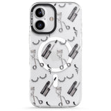 iPhone 16 Pro Max Eyelash Makeup Pattern Black Impact Phone Case