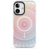 iPhone 16 Pro Max Large Rainbow Mandala Black Impact Phone Case