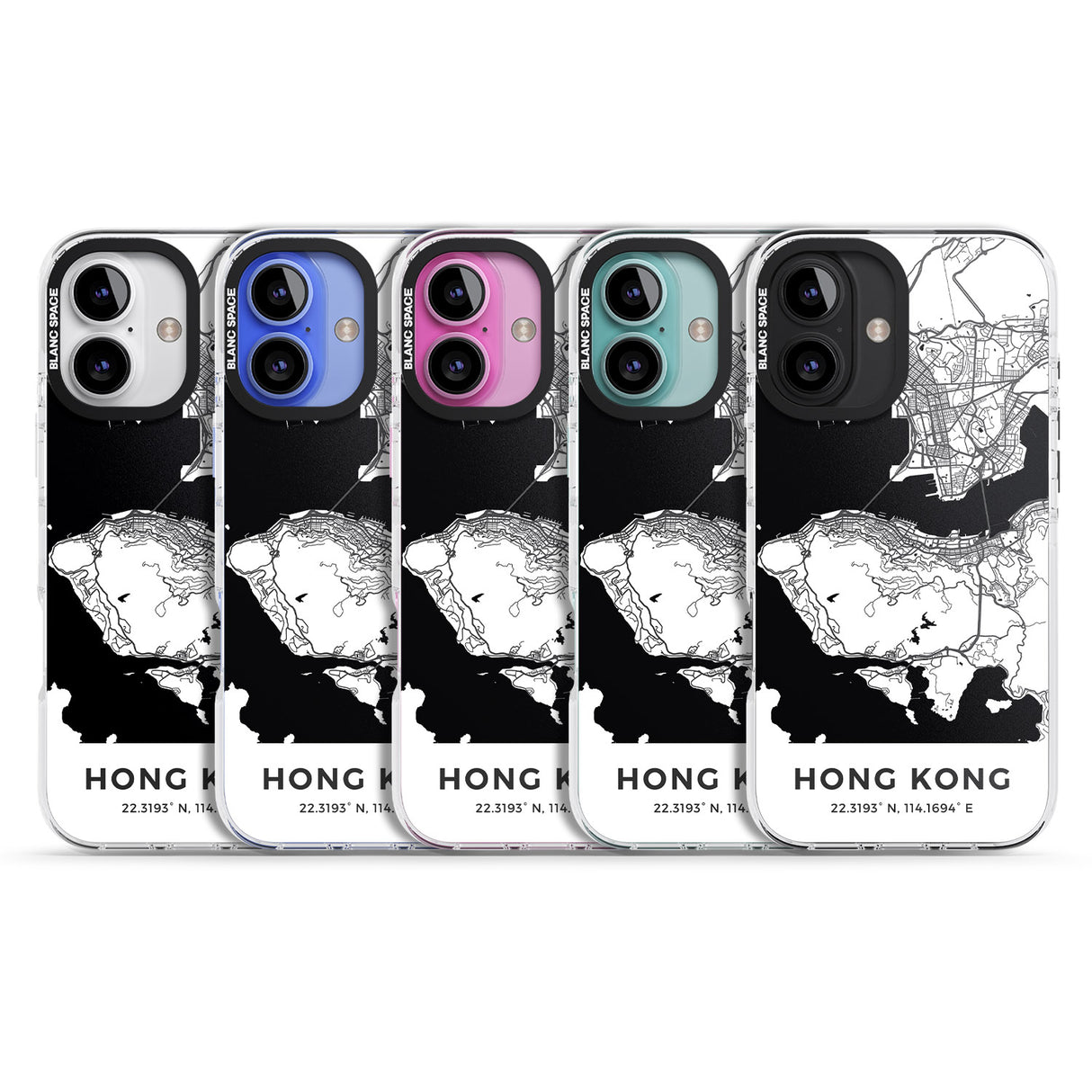 iPhone 16 Pro Max Map of Hong Kong Black Impact Phone Case