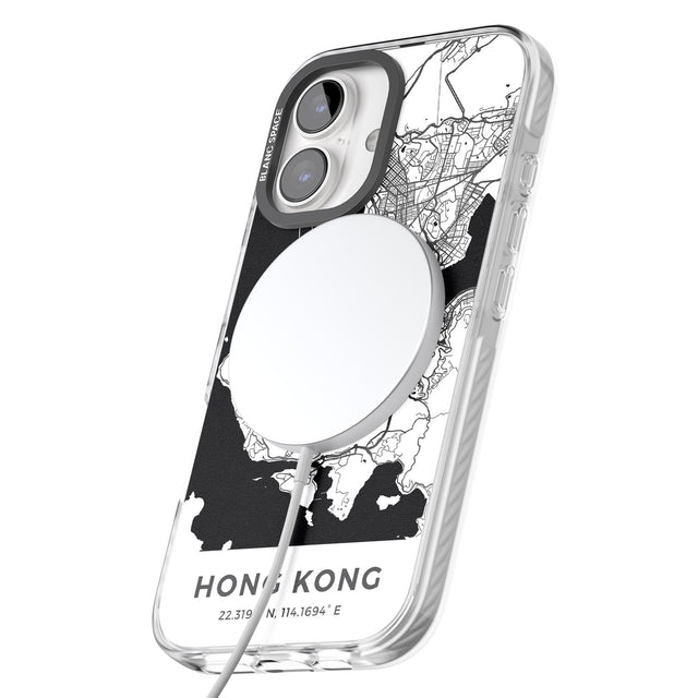 iPhone 16 Pro Max Map of Hong Kong Black Impact Phone Case