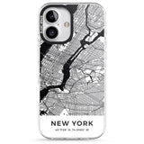 iPhone 16 Pro Max Map of New York, New York Black Impact Phone Case