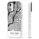 iPhone 16 Pro Max Map of New York, New York Black Impact Phone Case