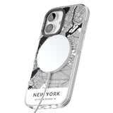 iPhone 16 Pro Max Map of New York, New York Black Impact Phone Case