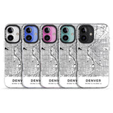 iPhone 16 Pro Max Map of Denver, Colorado Black Impact Phone Case