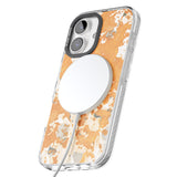 iPhone 16 Pro Max Orange Marbled Paper Pattern Black Impact Phone Case