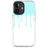 iPhone 16 Pro Max Melted Effect: Teal & White Black Impact Phone Case