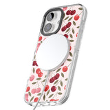 iPhone 16 Pro Max Fruity & Fun Patterns Cherries Black Impact Phone Case