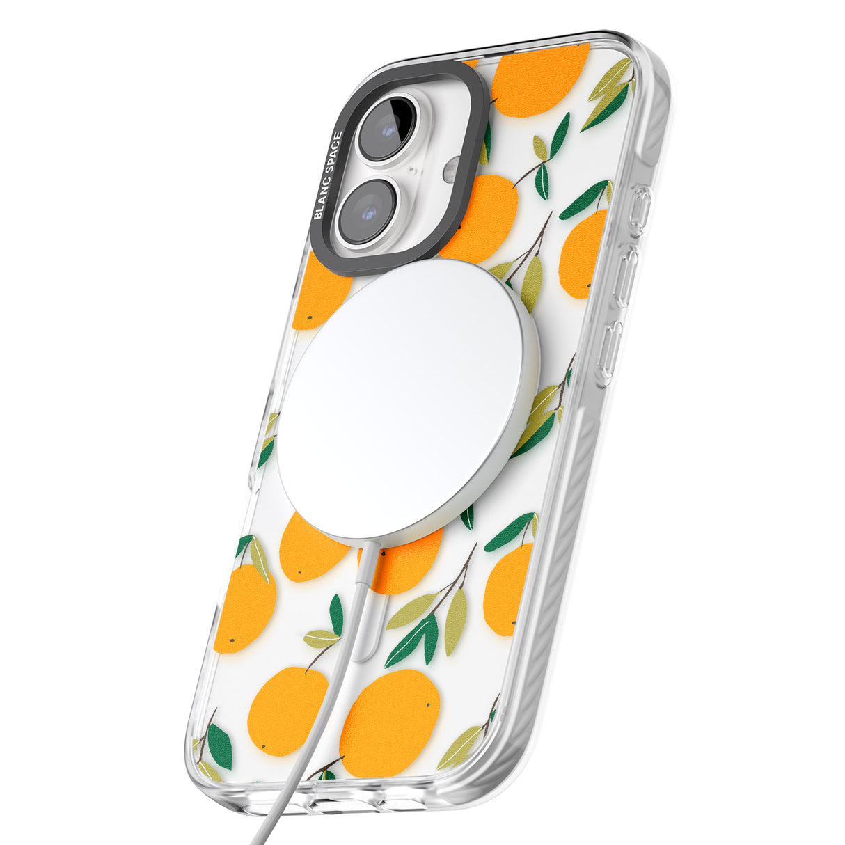 iPhone 16 Pro Max Oranges Pattern Black Impact Phone Case