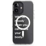 iPhone 16 Pro Max Why be moody? (White) Black Impact Phone Case