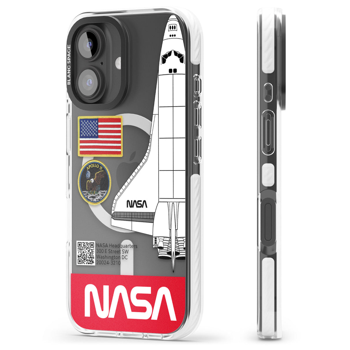 iPhone 16 Pro Max NASA Apollo 11 Black Impact Phone Case