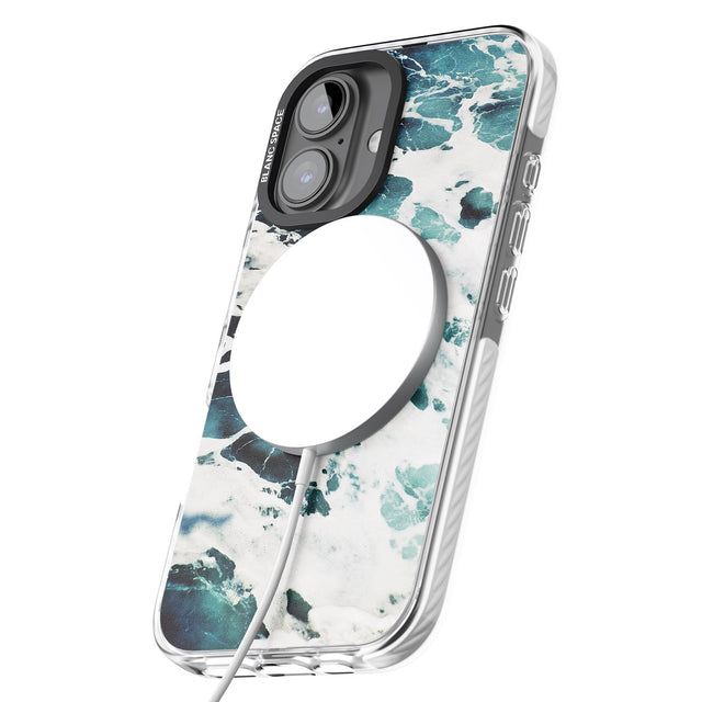 iPhone 16 Pro Max Ocean Waves Photograph Black Impact Phone Case