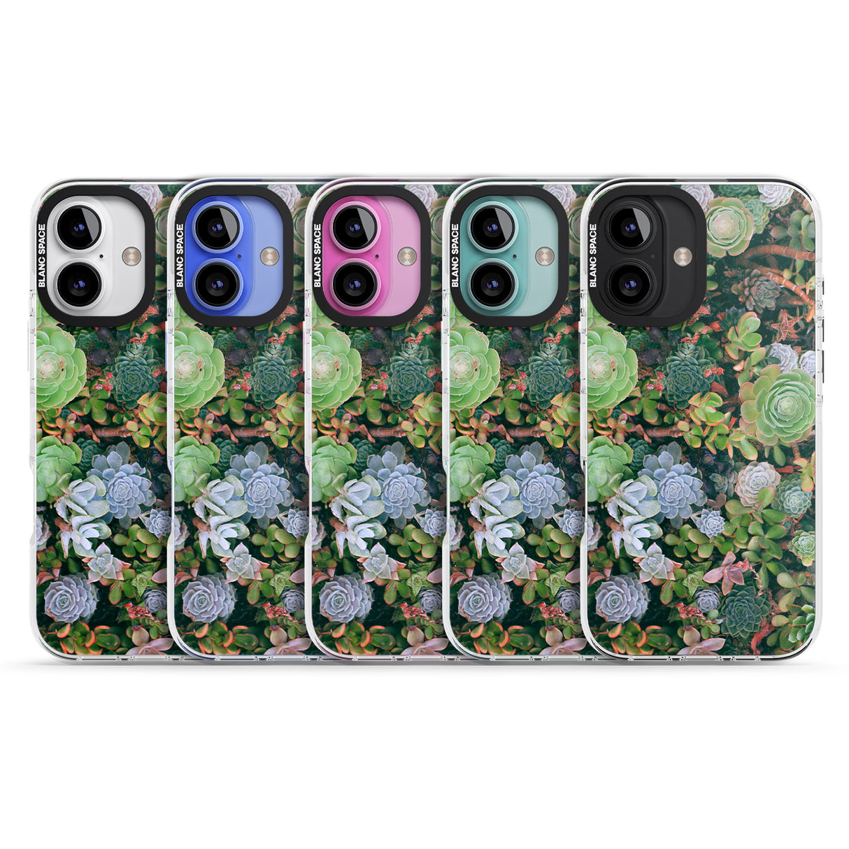 iPhone 16 Pro Max Colourful Succulents Photograph Black Impact Phone Case