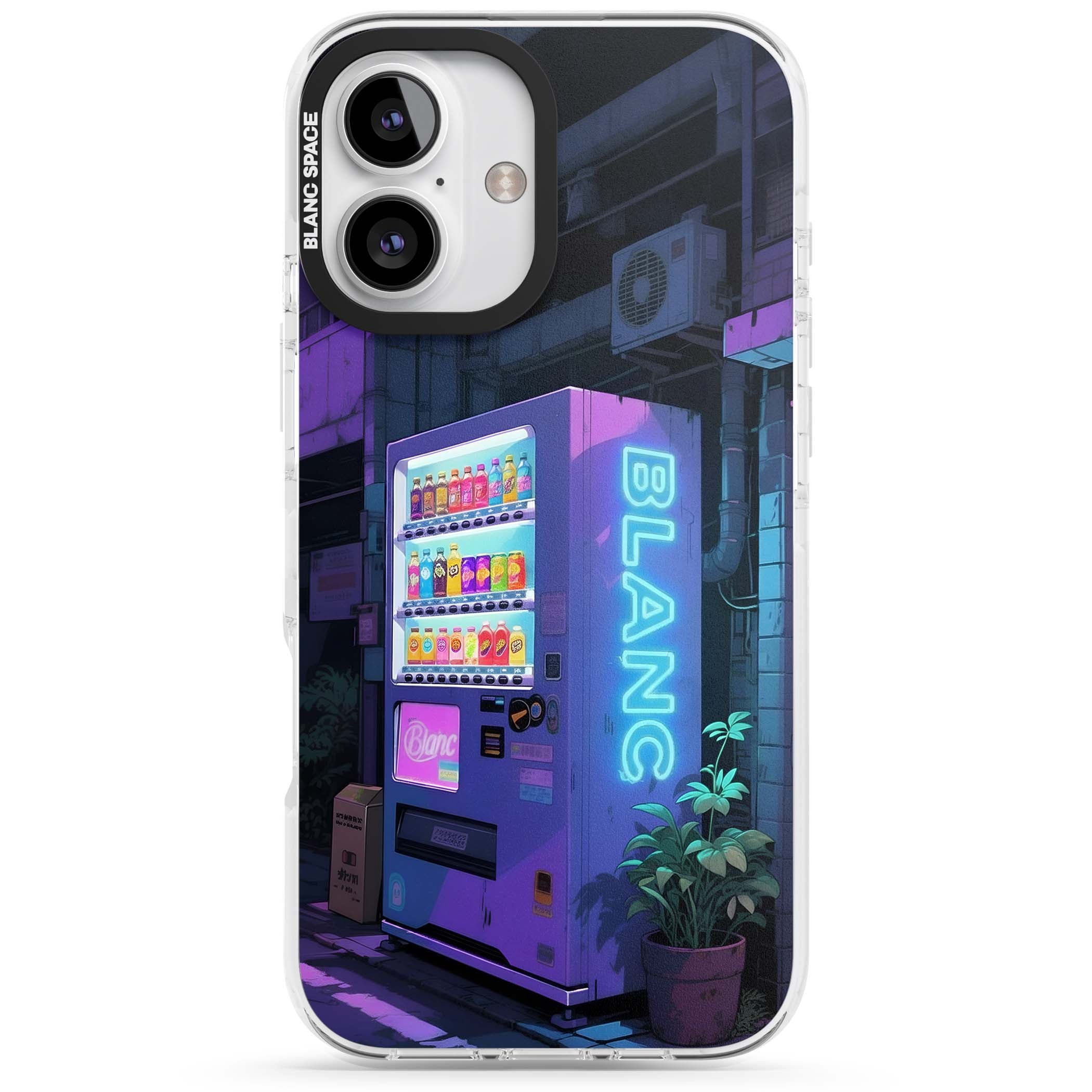 Shibuya Glow Japanese iPhone case featuring a glowing Tokyo vending machine, neon signage, and moody purple alleyway | Impact Magsafe case for iPhone 16, iPhone 16 Plus