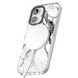 iPhone 16 Pro Max Black & White Stormy Marble Black Impact Phone Case