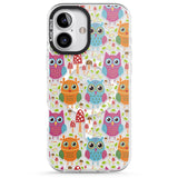 iPhone 16 Pro Max Forrest Owl Clear Pattern Black Impact Phone Case