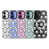 iPhone 16 Pro Max Panda Face Pattern Black Impact Phone Case