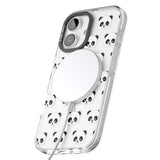 iPhone 16 Pro Max Panda Face Pattern Black Impact Phone Case