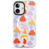 iPhone 16 Pro Max Happy Shrooms Black Impact Phone Case