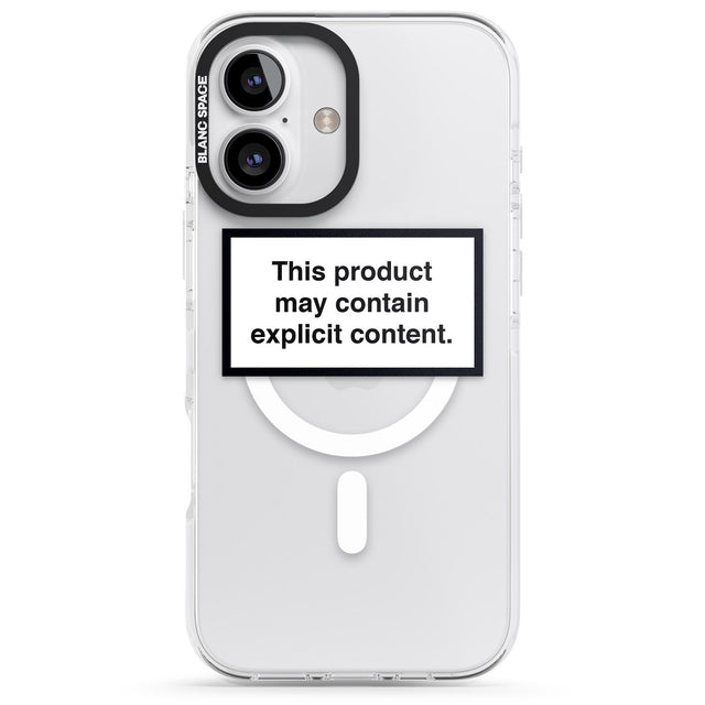 iPhone 16 Pro Max Contains Explicit Content Black Impact Phone Case