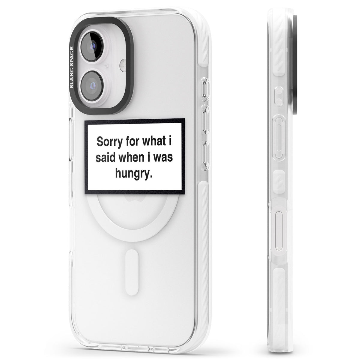 iPhone 16 Pro Max Sorry for what I said Black Impact Phone Case